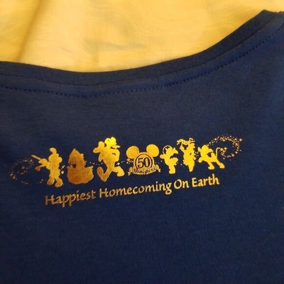 Womens M Baby Tee TShirt Disneyland 50th Anniversary Happiest Homecoming Disney - Picture 7 of 8